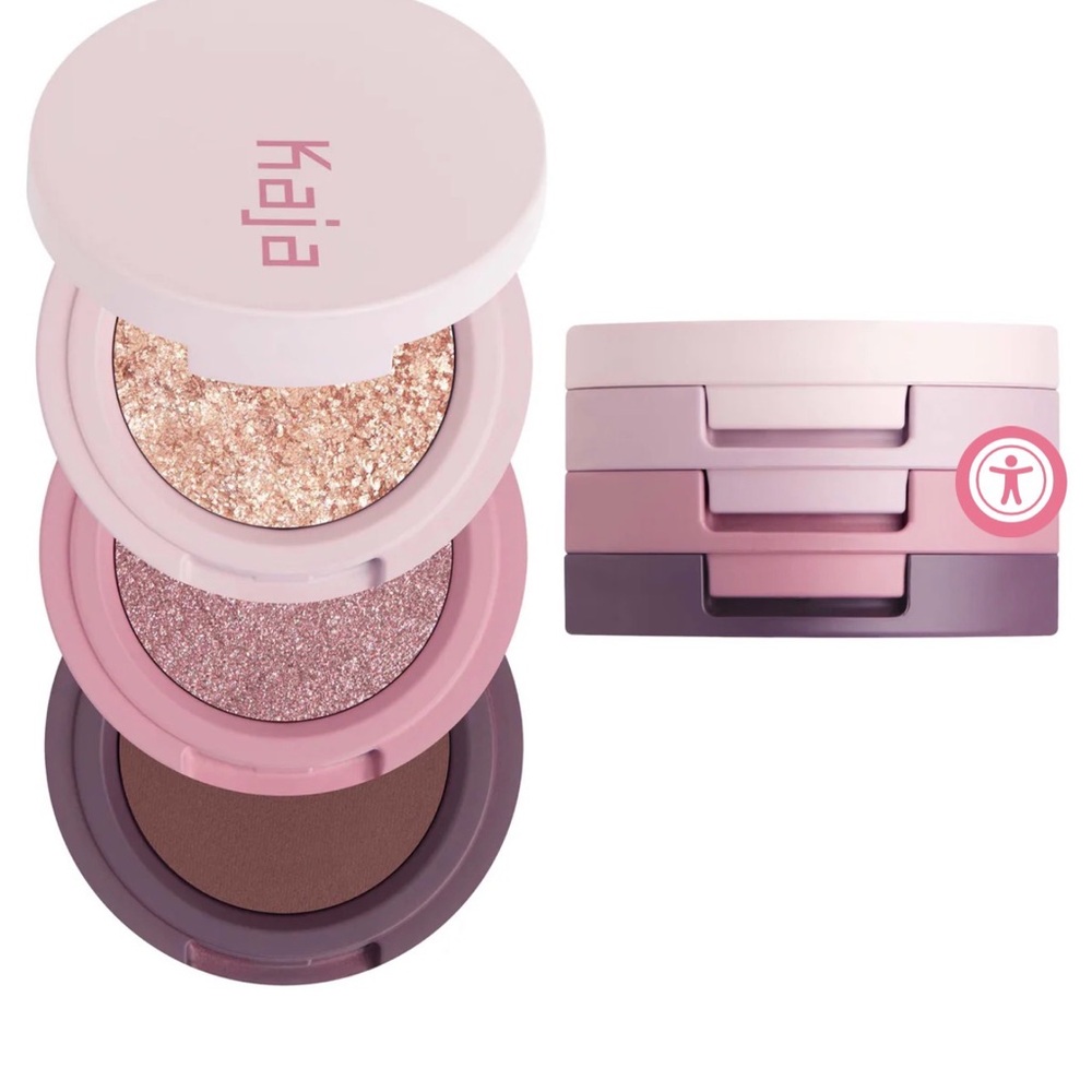 Kaja Beauty Bento Bouncy Chrome Shimmer and Matte Trio- Mauve Bouquet-Brand New